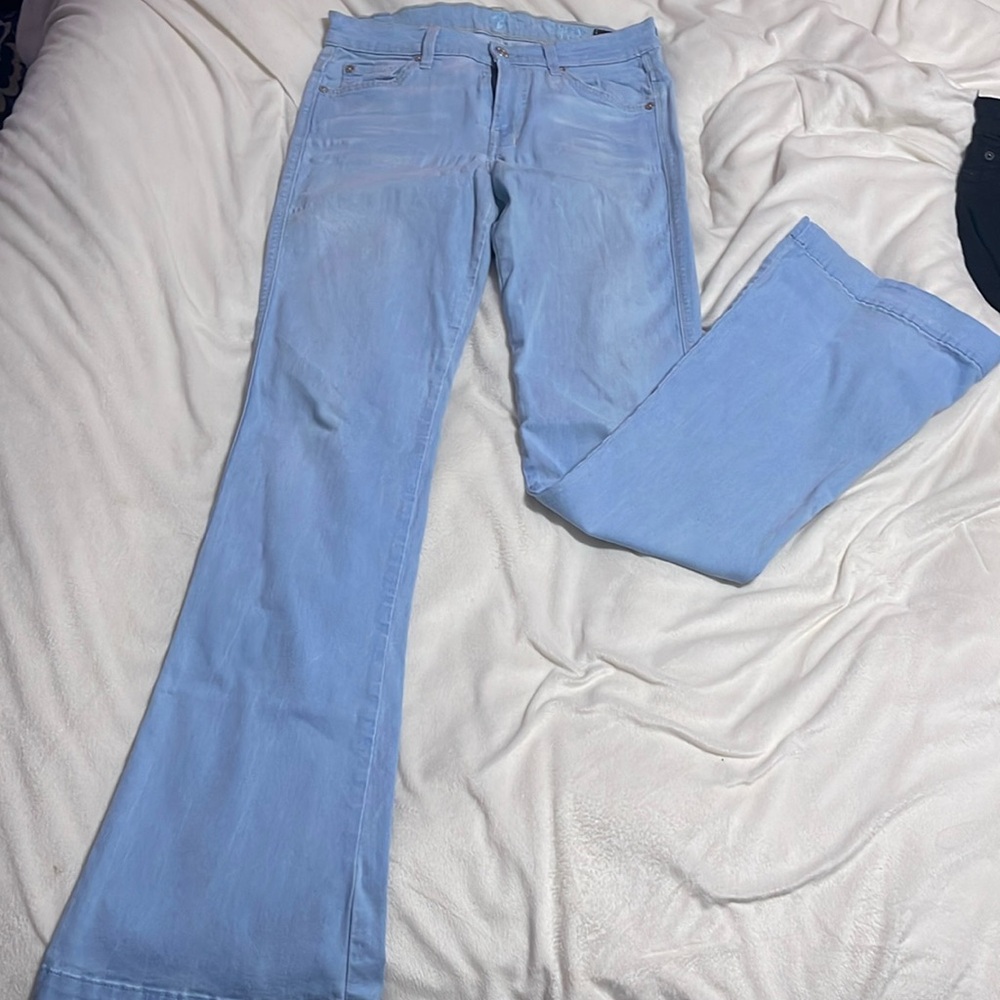 7 For All Mankind Jeans Slim Trouser Dojo Sky Blue NW